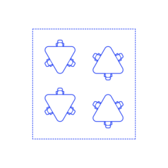 Layouts Open Offices Clusters Triangle Line Art Illustration Svg, Free Vectors File